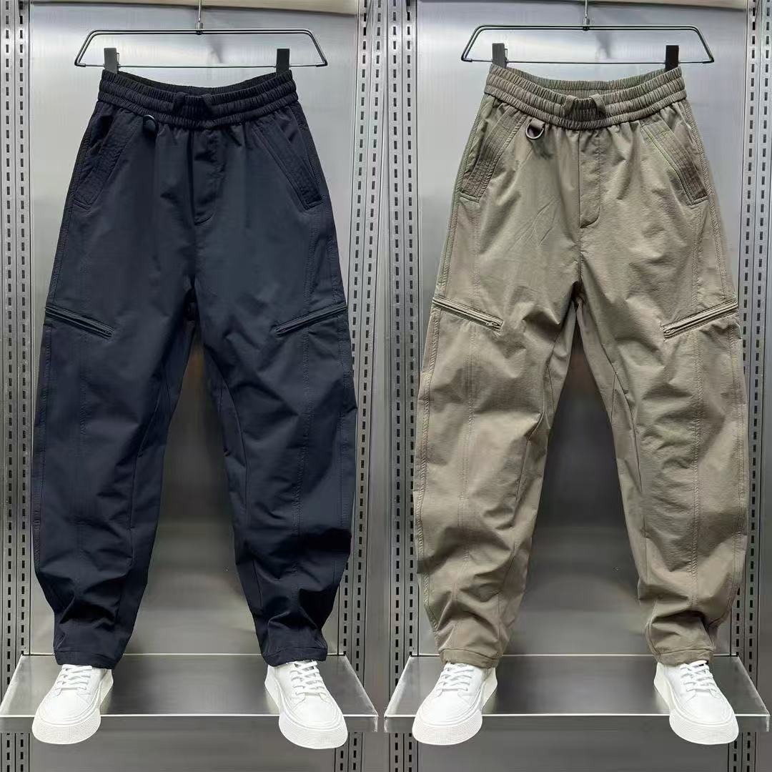 Street Fashion In Korea - 新しい男性カジュアルパンツスウェットパンツ韓国スタイルハイストリート黒綿のズボン秋ジョギング男性服ストリート服