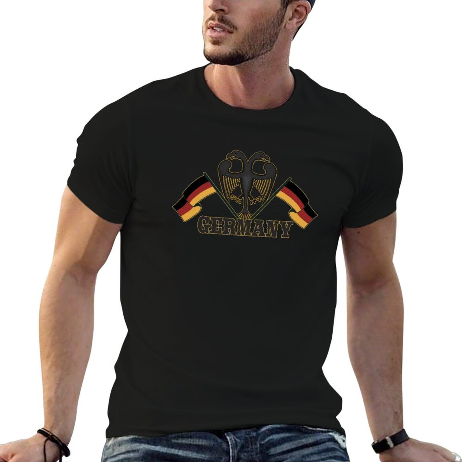 Street Fashion Germany - ドイツの国旗、ドイツ愛国ギフトTシャツ、ストリートファッションカジュアルTシャツ