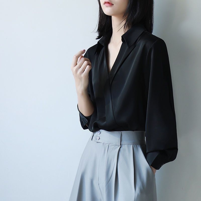Street Fashion In Korea - Gidyq-女性用モスリンシャツ,長袖,韓国のファッション,シックでカジュアルなストリートウェア,すべてにマッチ