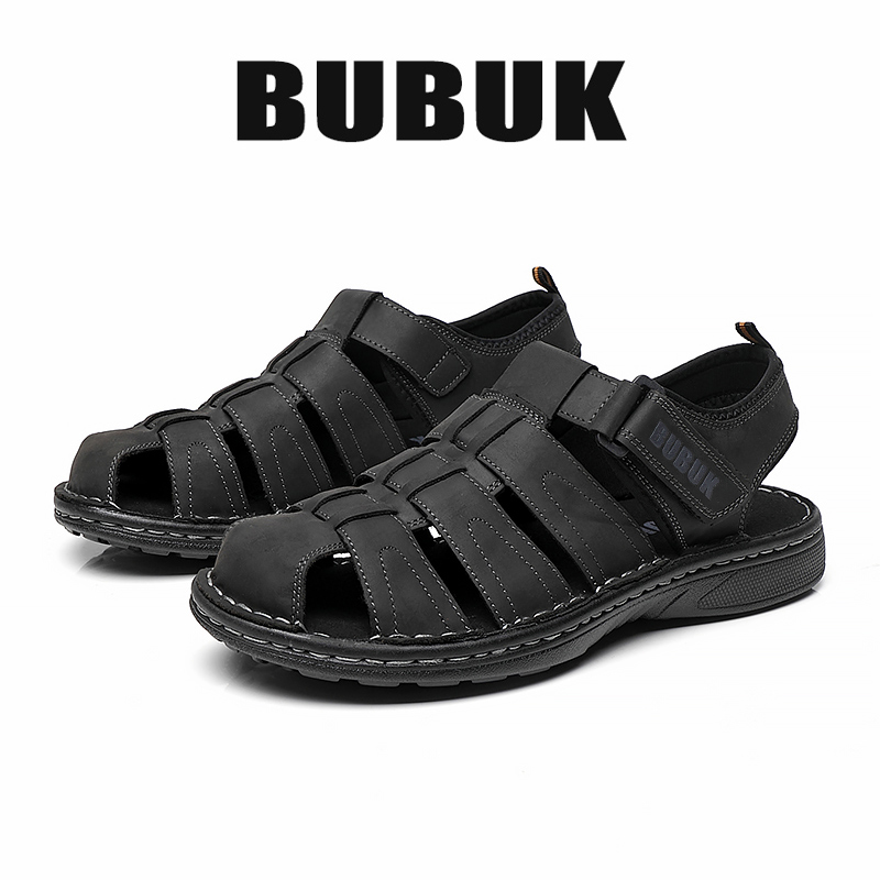 Street Fashion Walking - Bubuk メンズ新しいファッショナブルなクローズドトゥストリートスタイルサンダル、快適で滑りにくいカジュアル耐久性のあるソールウォーキングシューズ、メンズサマーフットウェア、メンズウォーターシューズ、ウェーディングシューズ
