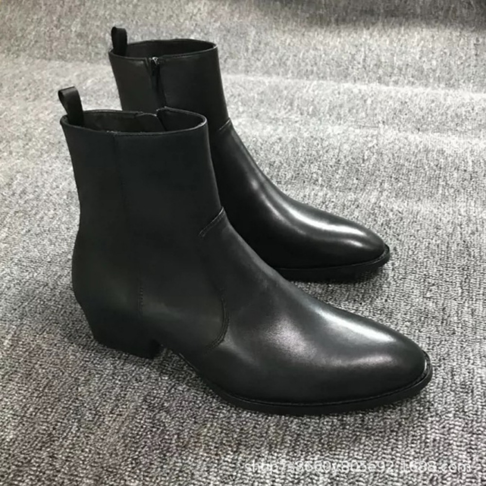 Street Fashion Brands - 新しいメンズシューズ高品質ブランドレトロ快適な革防水アンクルブーツ 2025 ファッション黒メンズチェルシーブーツ