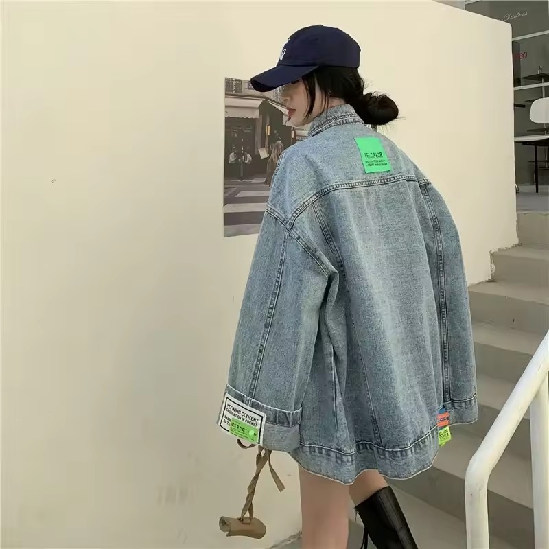 Street Fashion In Korea - 2025 新ファッションデニムジャケット女性韓国ルーズカジュアル長袖ボタンジーンズジャケット女性生き抜くハイストリート