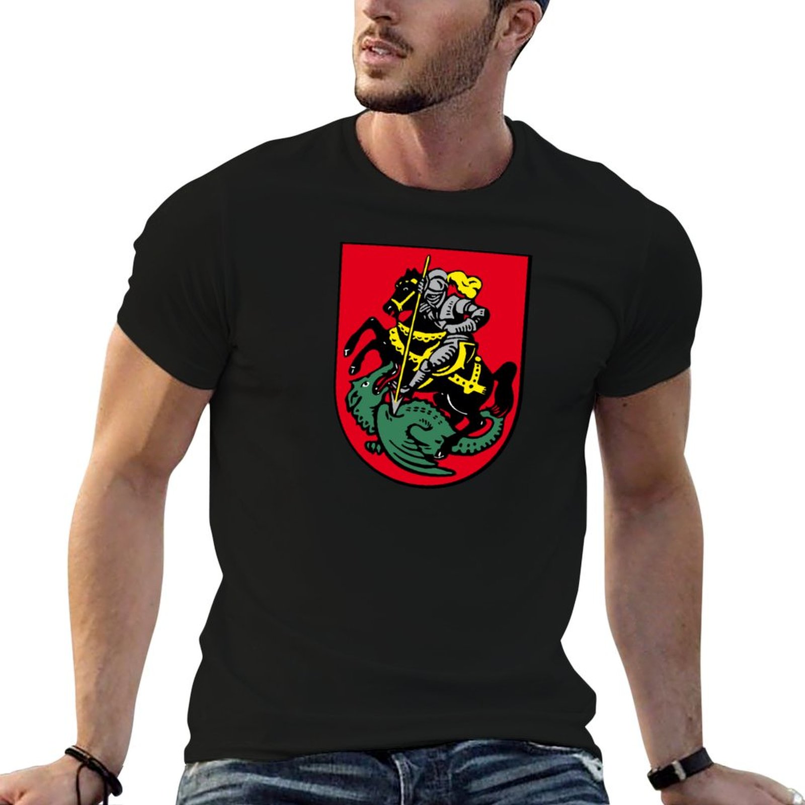Street Fashion Germany - シュワルツェルベルクの国章、ドイツ Tシャツ ストリートファッション カジュアルTシャツ