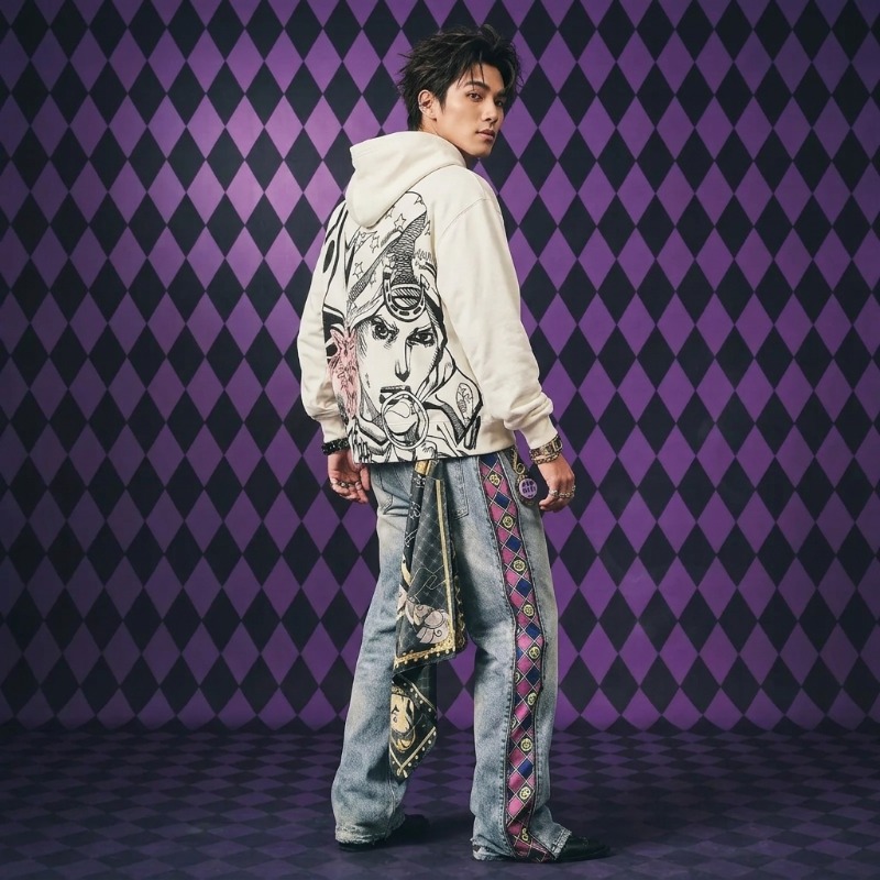 Street Fashion Male - Y2Kストリートウェア メンズ ヒップホップ 原宿 2ピースセット アニメグラフィックプリント