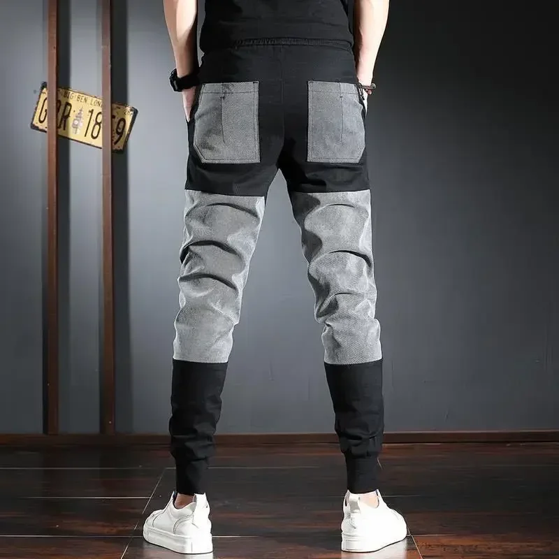 Street Fashion Harajuku - 高品質韓国スタイルメンズカーゴパンツ綿 Techwear ルーズ男性ズボン原宿だぶだぶカジュアルスラックスストリートファッションエモ