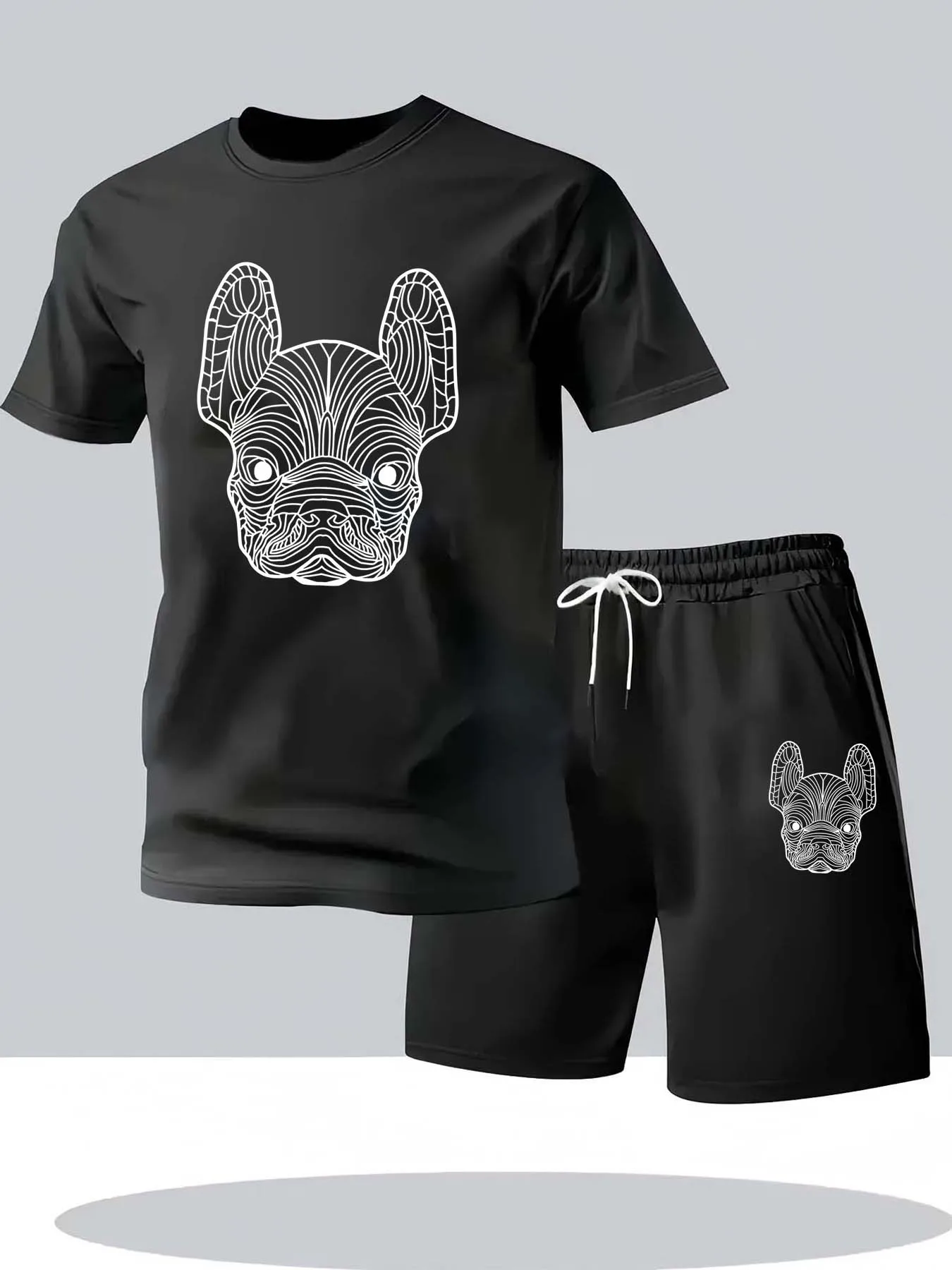Street Fashion Clothing - 夏のメンズ速乾カジュアル半袖Tシャツとショートパンツセットシティストリートファッションランニングスポーツ2ピーススーツ