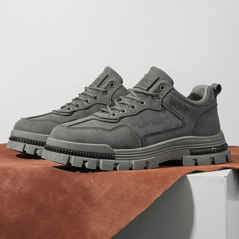 Street Fashion Walking - メンズ厚底ワークブーツ滑り止めカジュアルプラットフォームスニーカーアウトドアハイキングウォーキングファッションユーティリティシューズ