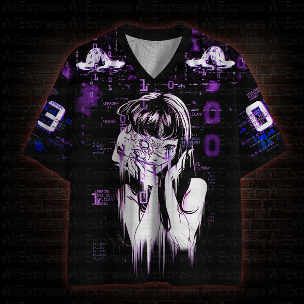 Street Fashion Clothing - 2026 新映画スポーツファッション大人と子供の半袖 V ネックストリートアイ服ゴシックスタイルホラーファンギフト