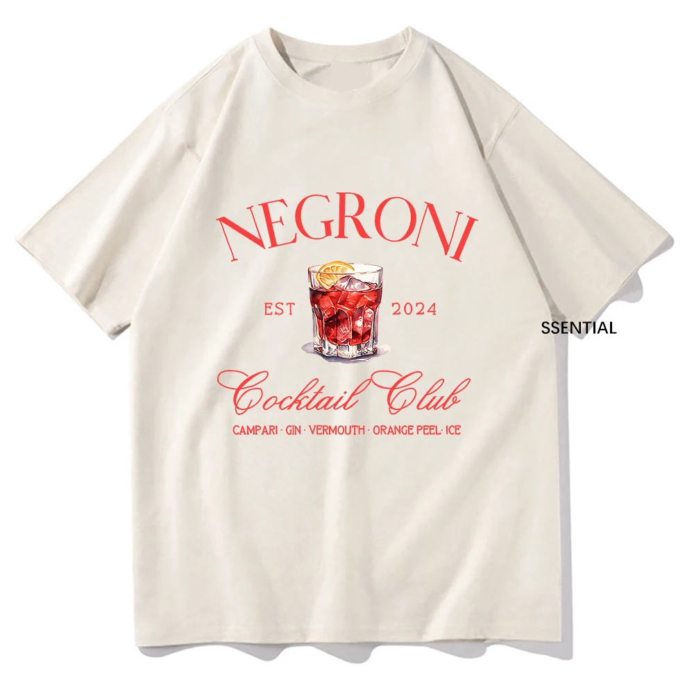 Negroni-男性と女性のためのユニセックスコットンTシャ - Street Fashion Harajuku のレビューと価格