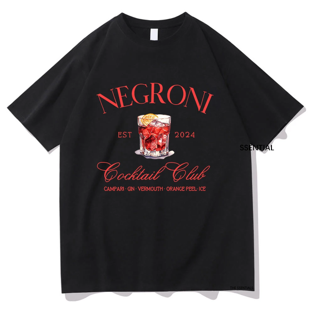 Negroni-男性と女性のためのユニセックスコットンTシャ - Street Fashion Harajuku のレビューと価格