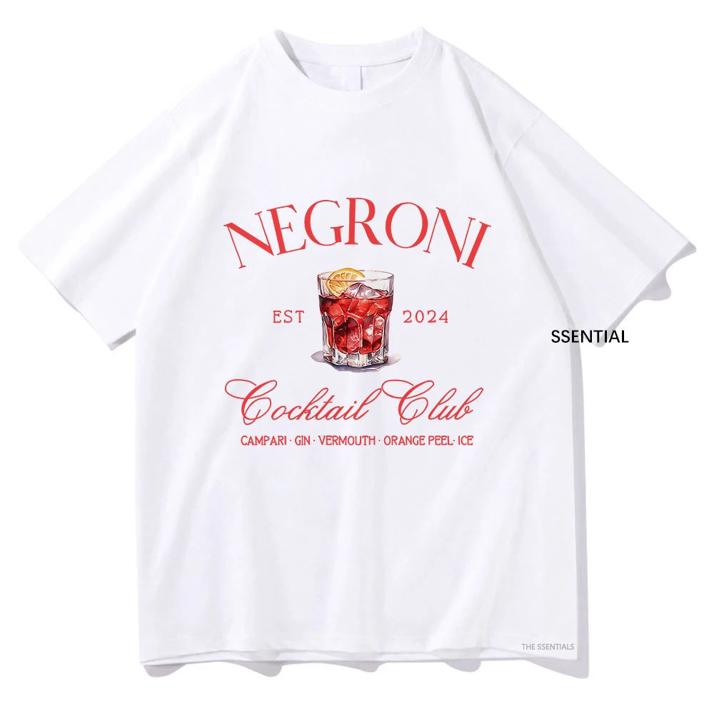Negroni-男性と女性のためのユニセックスコットンTシャ - Street Fashion Harajuku のレビューと価格
