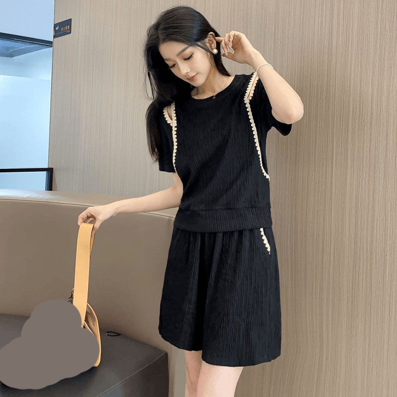 韓国ファッションオフショルダー Tシャツ 2 点セット女性オ - Street Fashion In Korea のレビューと価格