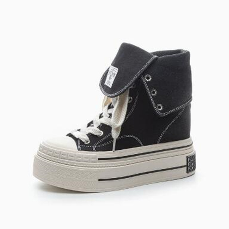 12CMスケートボード通気性ハイヒールシューズデニムレディー - Street Fashion Brands のレビューと価格