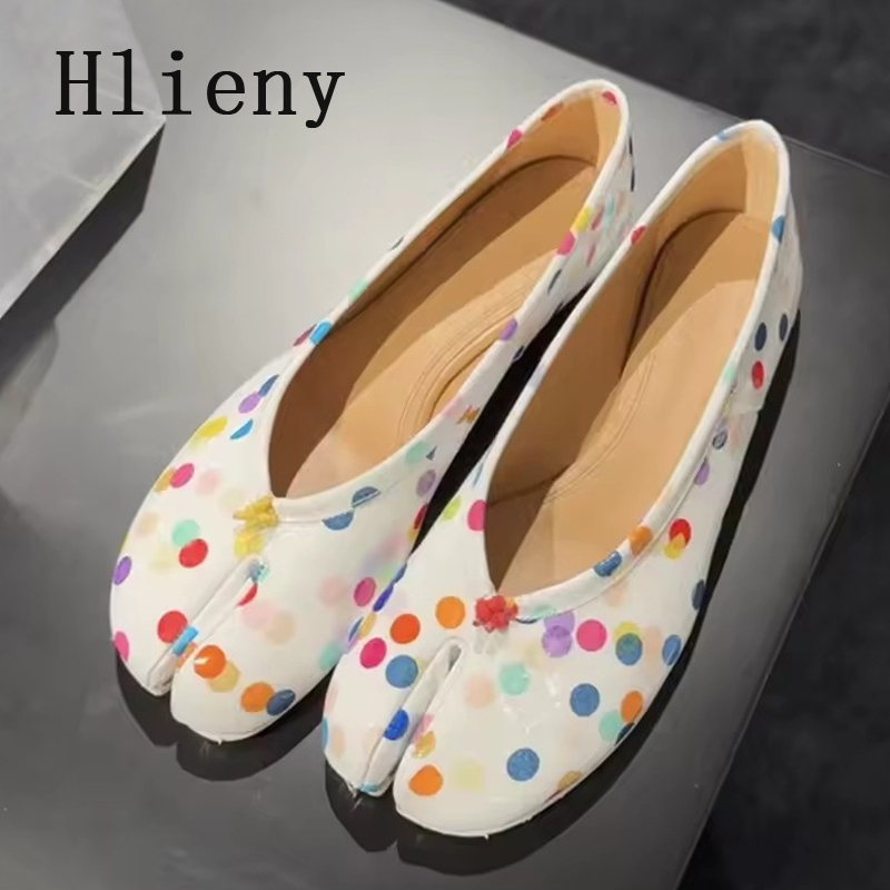 Hlieny ファッションカラフルな水玉模様のスプリットトゥ - Street Fashion Walking のレビューと価格