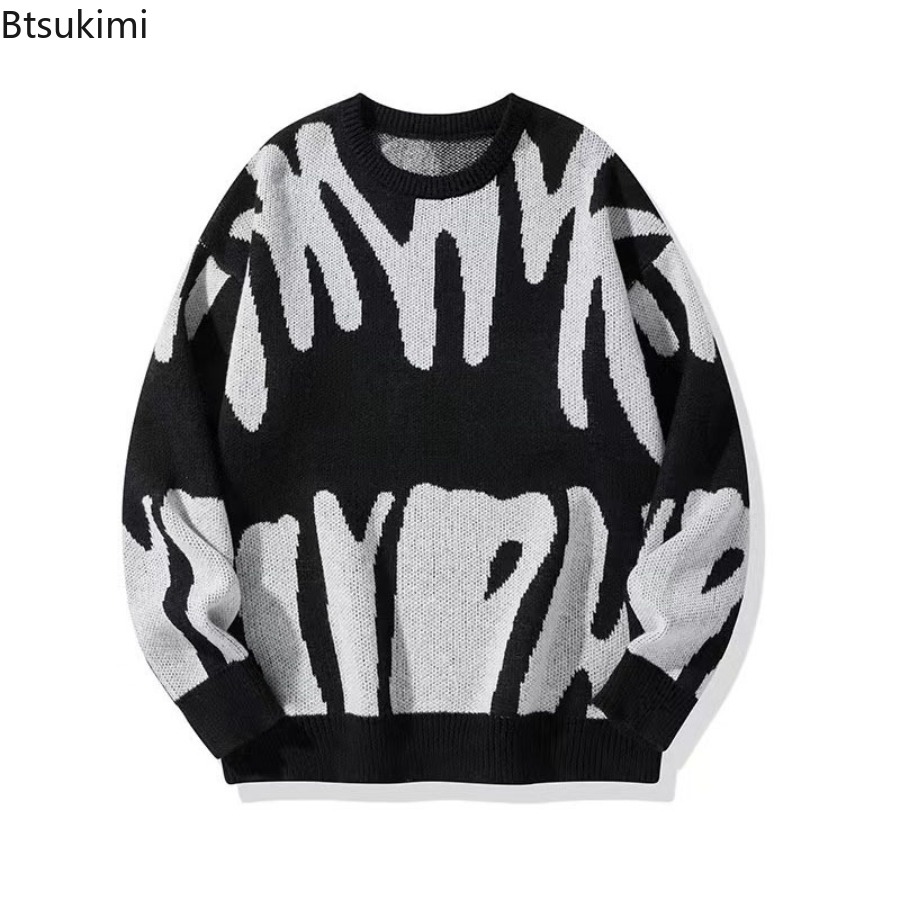 新しい秋冬メンズ韓国ルーズ O ネックニットセーターカジュア - Street Fashion In Korea のレビューと価格