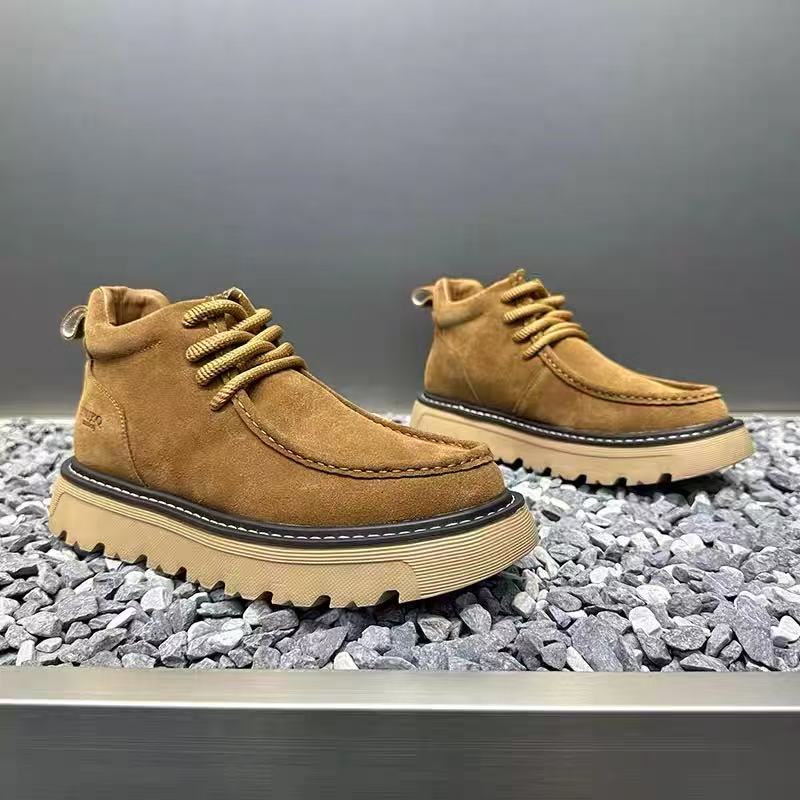 秋冬メンズプラットフォームブーツデザイナーノンスリップオート - Street Fashion Walking のレビューと価格