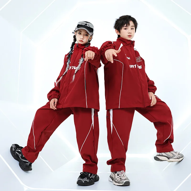 ボーイズヒップホップダンスコスチュームファッションルーズジャ - Street Fashion Boy のレビューと価格