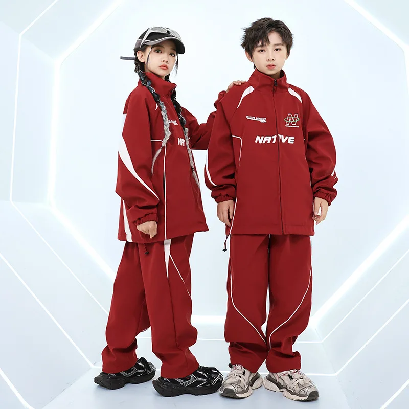 ボーイズヒップホップダンスコスチュームファッションルーズジャ - Street Fashion Boy のレビューと価格