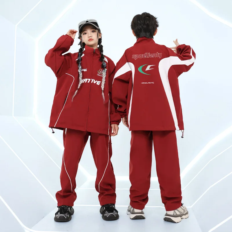 ボーイズヒップホップダンスコスチュームファッションルーズジャ - Street Fashion Boy のレビューと価格