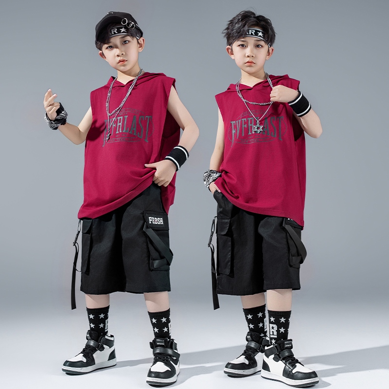 ストリートダンスパフォーマンススーツ用男の子ヒップホップオー - Street Fashion Boy のレビューと価格