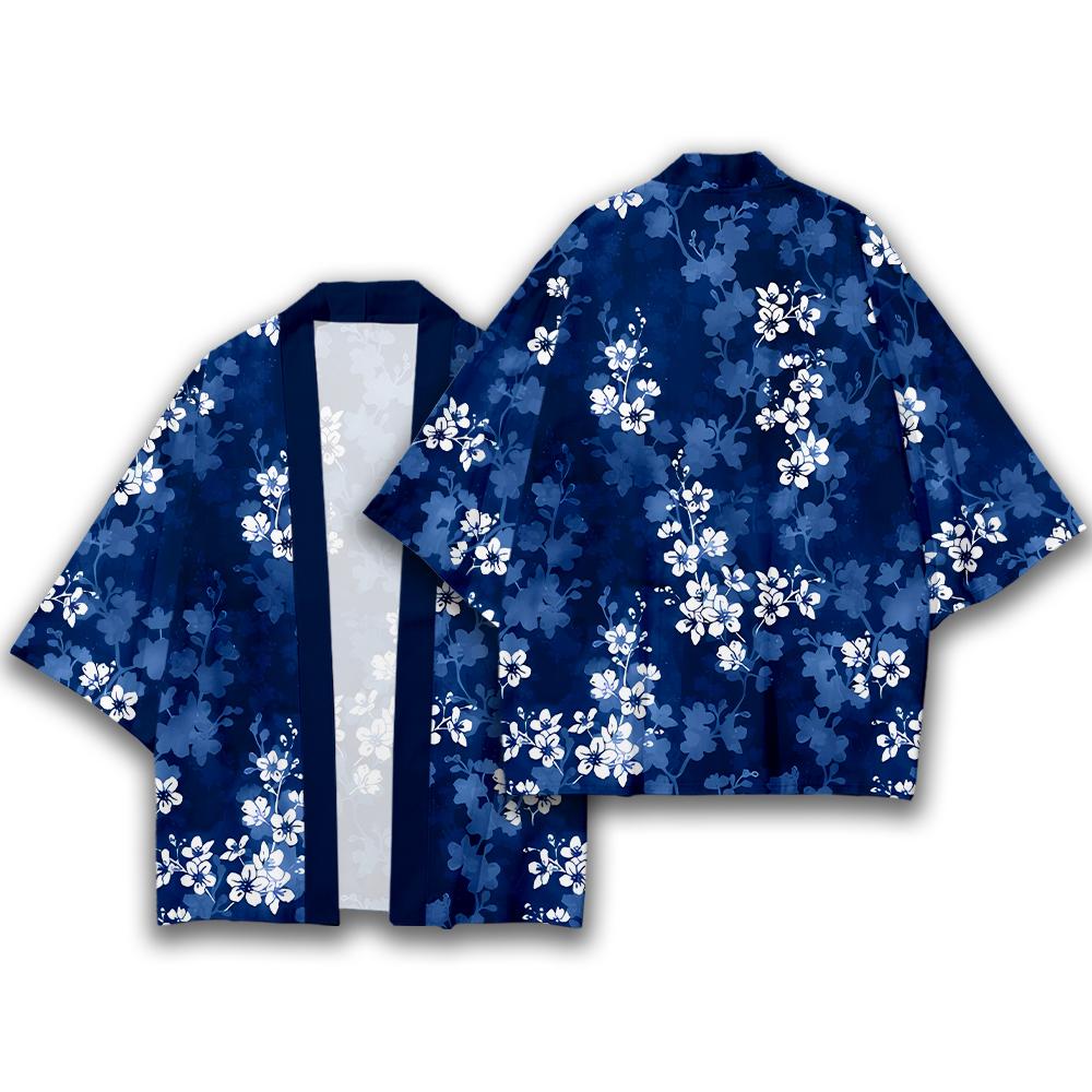 桜柄和風着物ユニセックスゆったり快適な浴衣ファッションヴィン - Street Fashion Kimono のレビューと価格