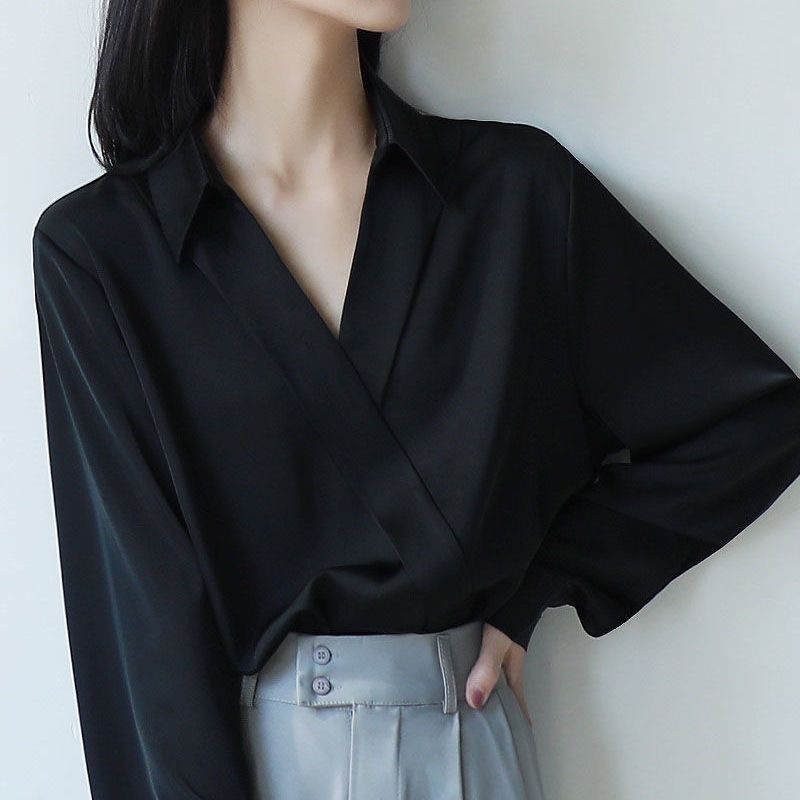 Gidyq-女性用モスリンシャツ,長袖,韓国のファッション, - Street Fashion In Korea のレビューと価格