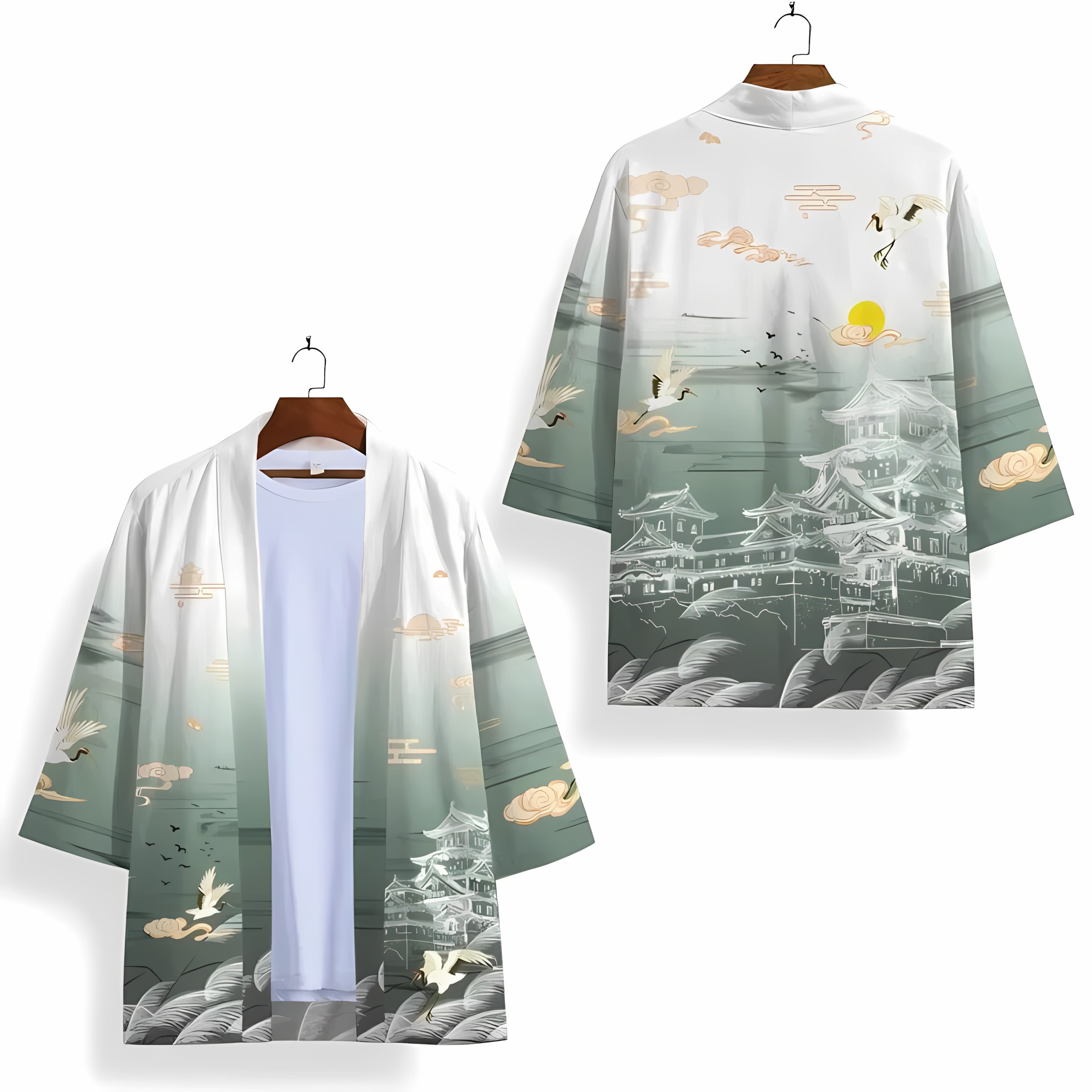 2026年夏新作 メンズ着物 3Dフラワーパターンプリント  - Street Fashion Kimono のレビューと価格