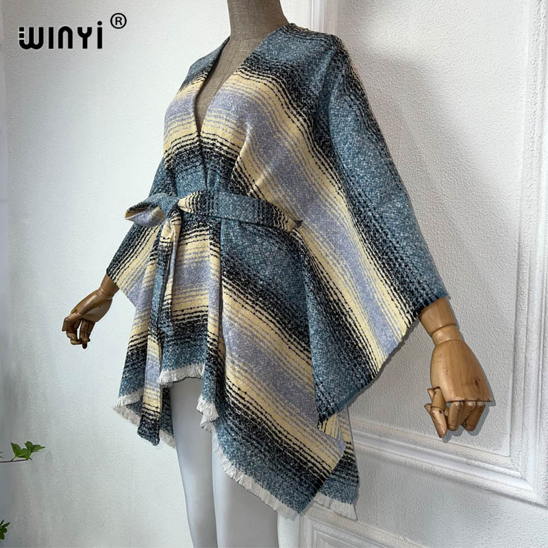 Winyi-女性のレトロルーズオーバーコート、厚手の暖かいド - Street Fashion Kimono のレビューと価格