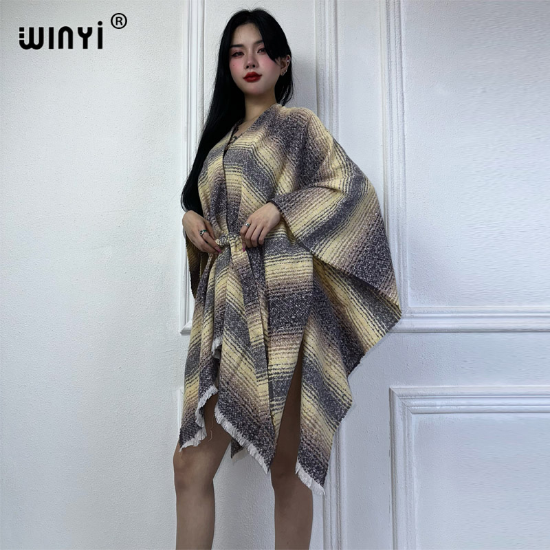 Winyi-女性のレトロルーズオーバーコート、厚手の暖かいド - Street Fashion Kimono のレビューと価格