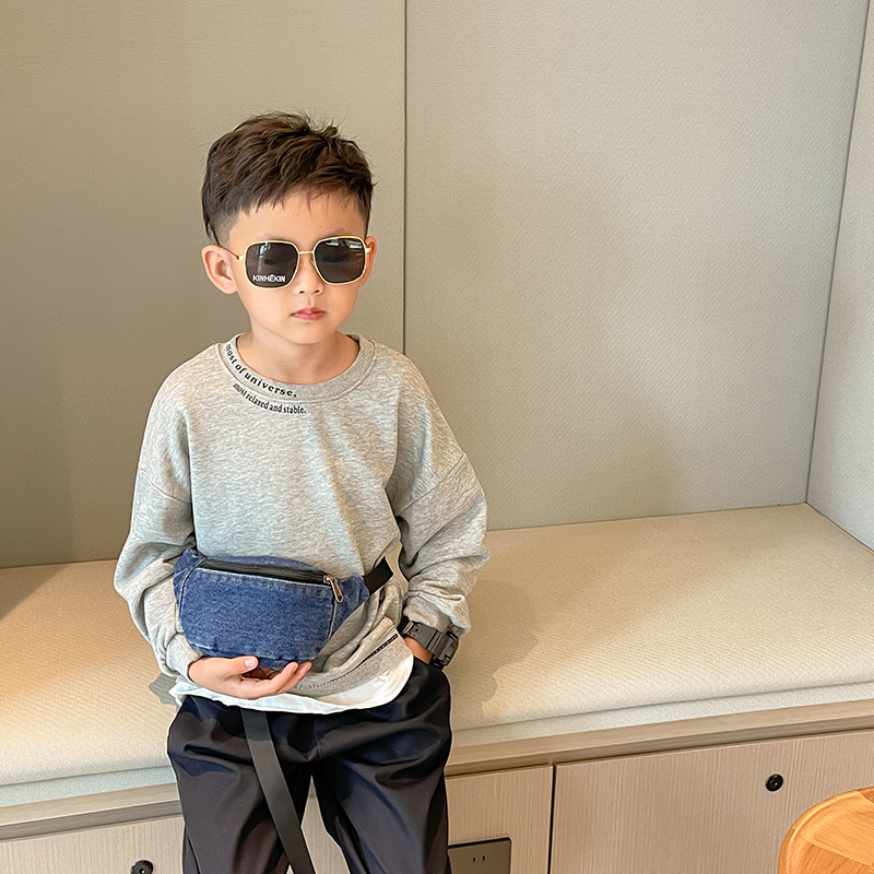 ファッションデニム子供用ウエストバッグ、レジャー、男の子と女 - Street Fashion Boy のレビューと価格