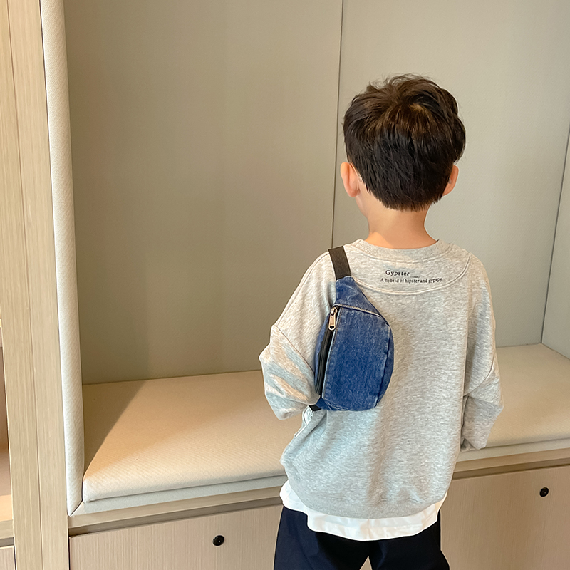 ファッションデニム子供用ウエストバッグ、レジャー、男の子と女 - Street Fashion Boy のレビューと価格