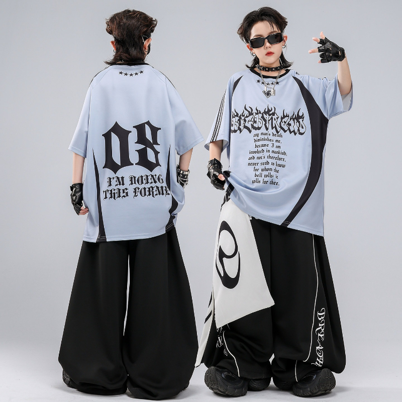 ヒップホップ K-POP レッドTシャツ バギーパンツ ボー - Street Fashion Boy のレビューと価格