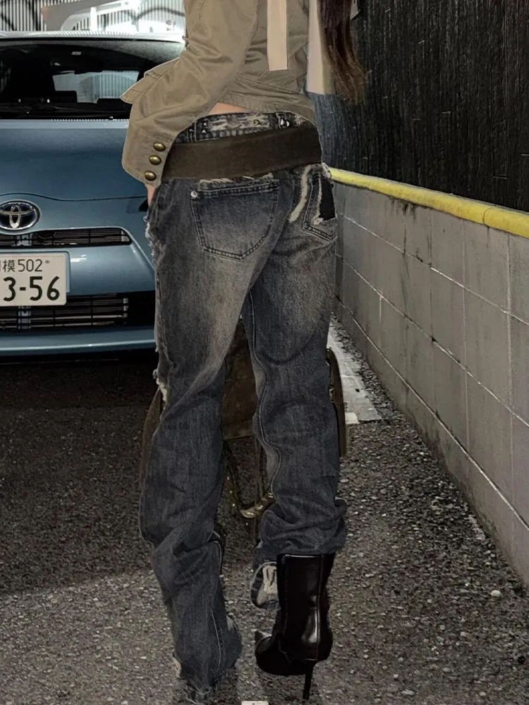 アメリカンヴィンテージストリートウェアフルレングスジーンズダ - Distressed Jean Rip のレビューと価格