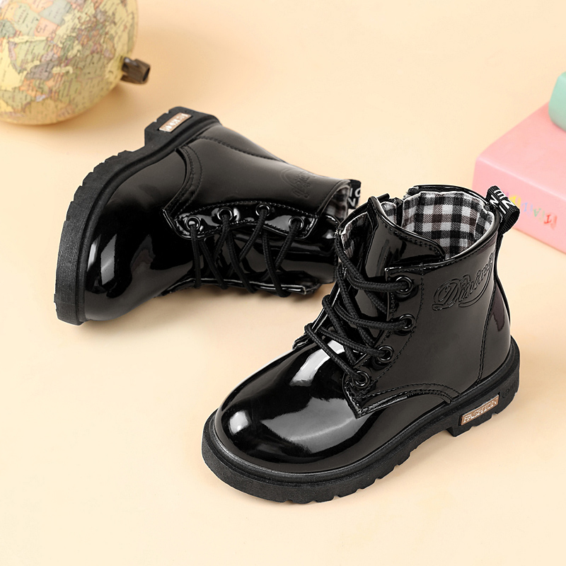 2025 新しい冬の子供靴 Pu レザー防水ぬいぐるみブーツ - Street Fashion Boy のレビューと価格