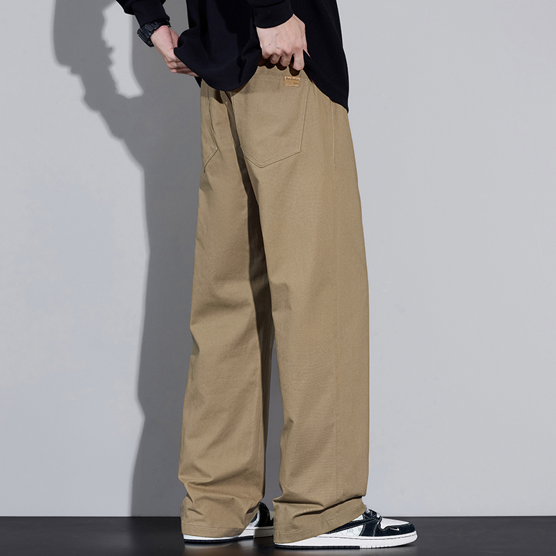 綿 100% メンズゆったりワイドレッグパンツソフト通気性ル - Street Fashion In Korea のレビューと価格