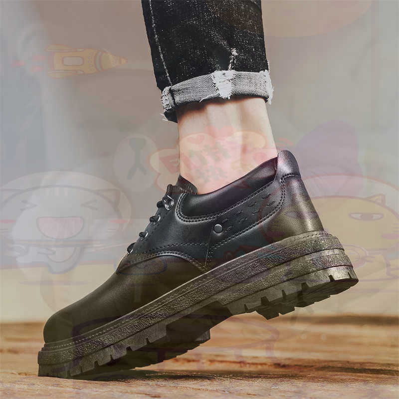 ダーク天然皮革ファッショントレーナーテニスメンズスニーカーフ - Street Fashion Asian Men のレビューと価格