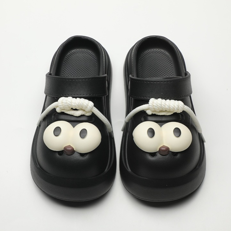 キュートなDIYビッグアイファッションクロッグ、女性用サマー - Street Fashion Walking のレビューと価格