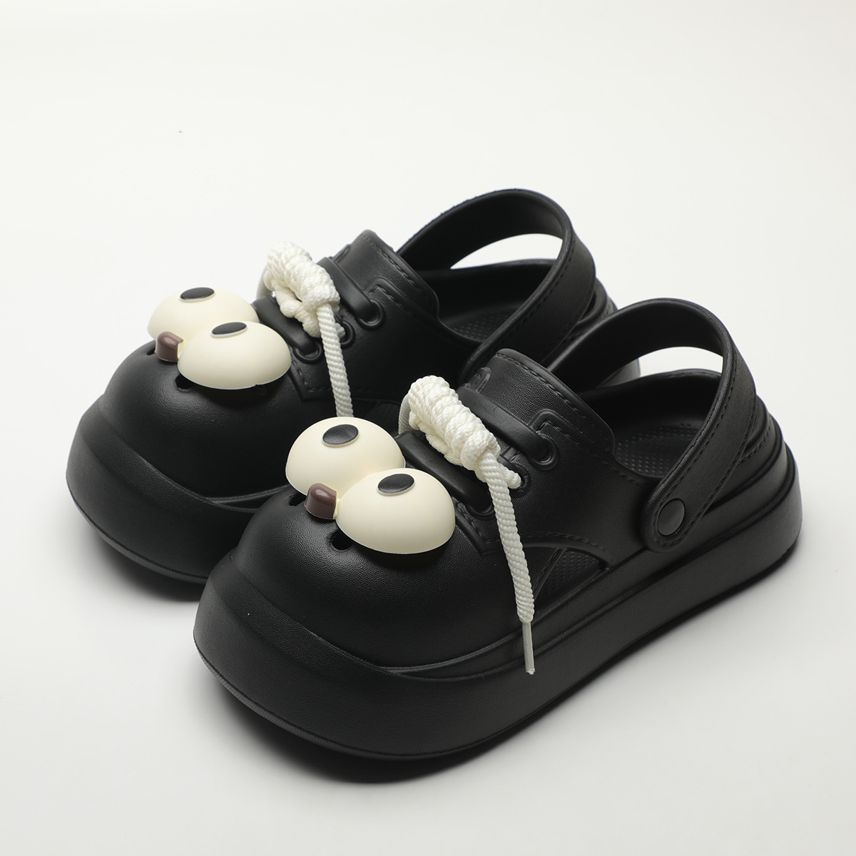 キュートなDIYビッグアイファッションクロッグ、女性用サマー - Street Fashion Walking のレビューと価格