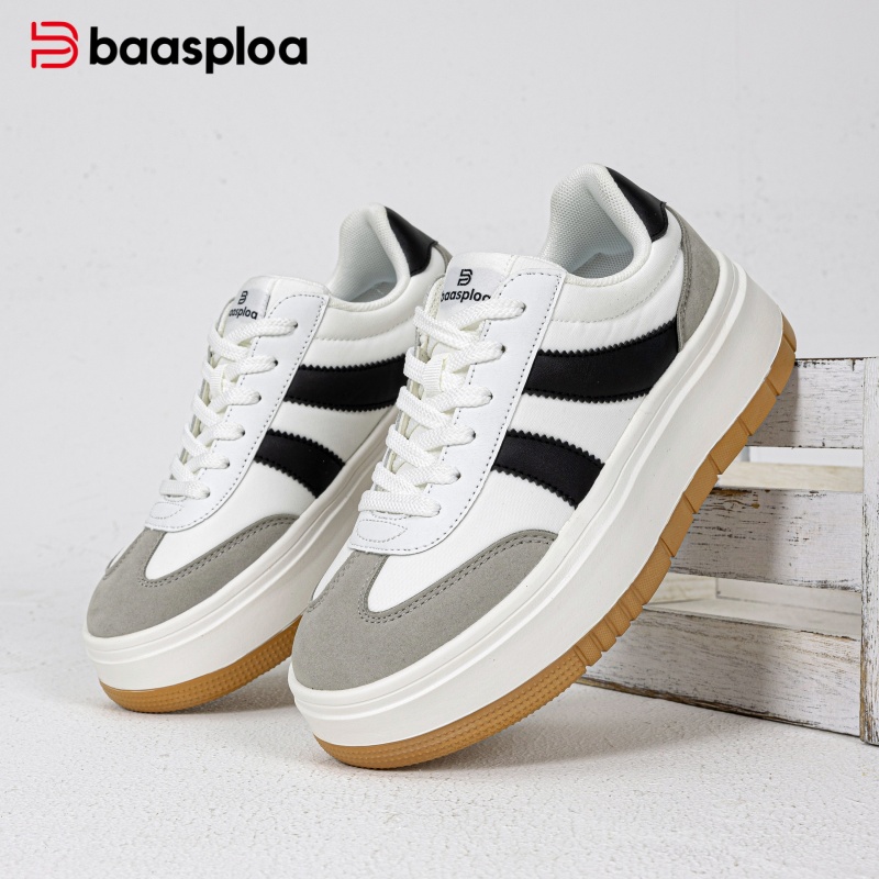 Baasploa 女性プラットフォームスニーカー分厚い厚底カ - Street Fashion Walking のレビューと価格