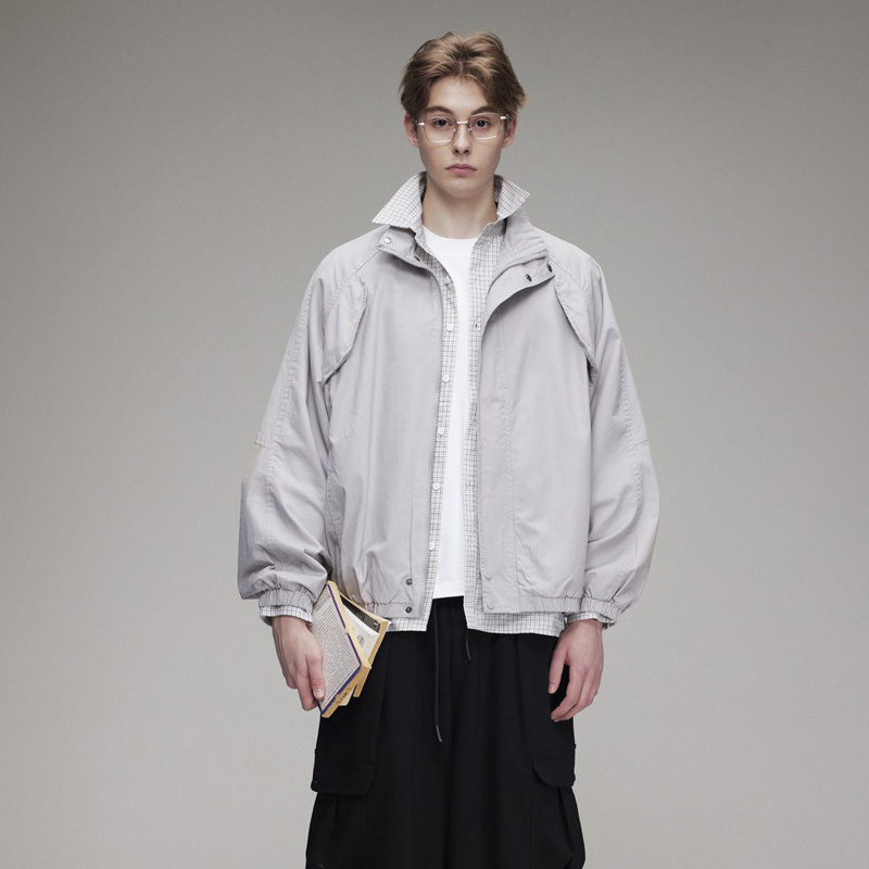 アメリカン通勤ファッションスタンドカラーボンバージャケット男 - Coach Jacket Bomber のレビューと価格