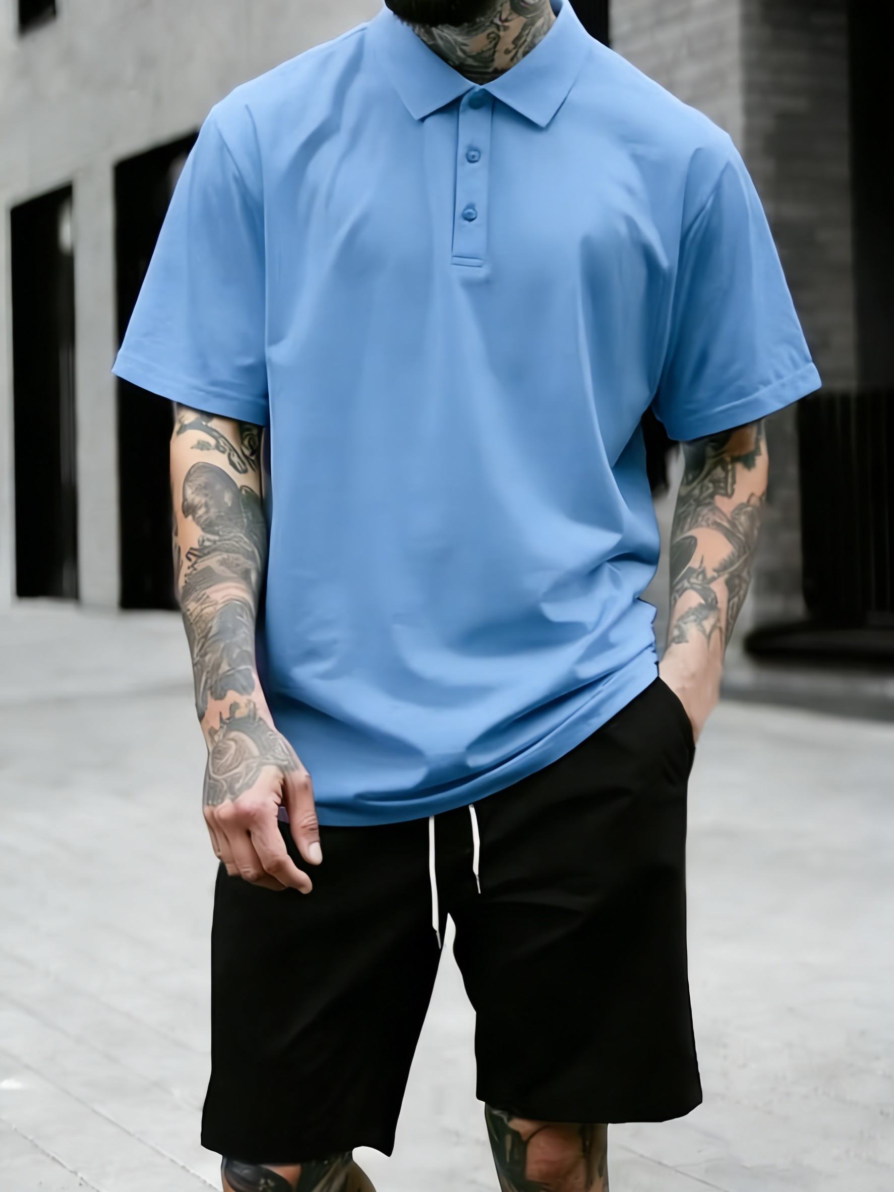 4 色夏ルーズポロシャツ男性のスポーツシンプルなファッション - Street Fashion Culture のレビューと価格