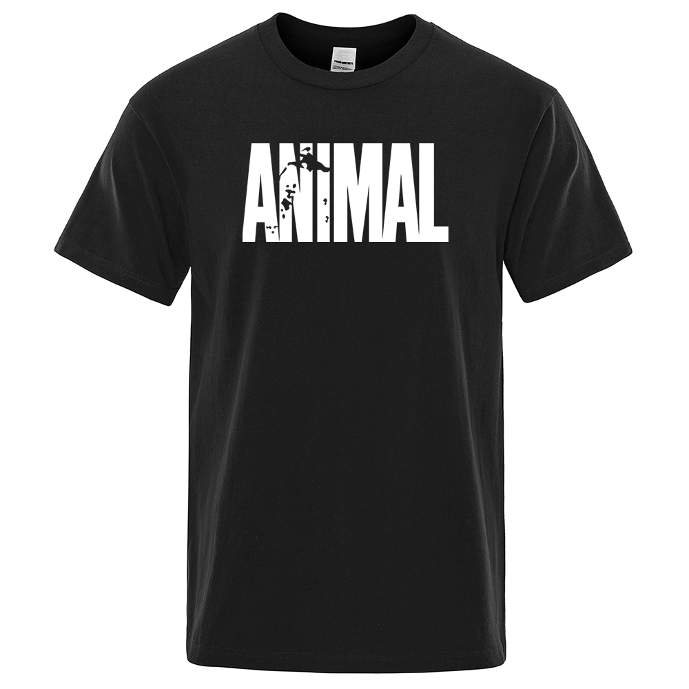 アジアサイズファッションアニマルレタープリントメンズTシャツ - Street Fashion Asian Men のレビューと価格