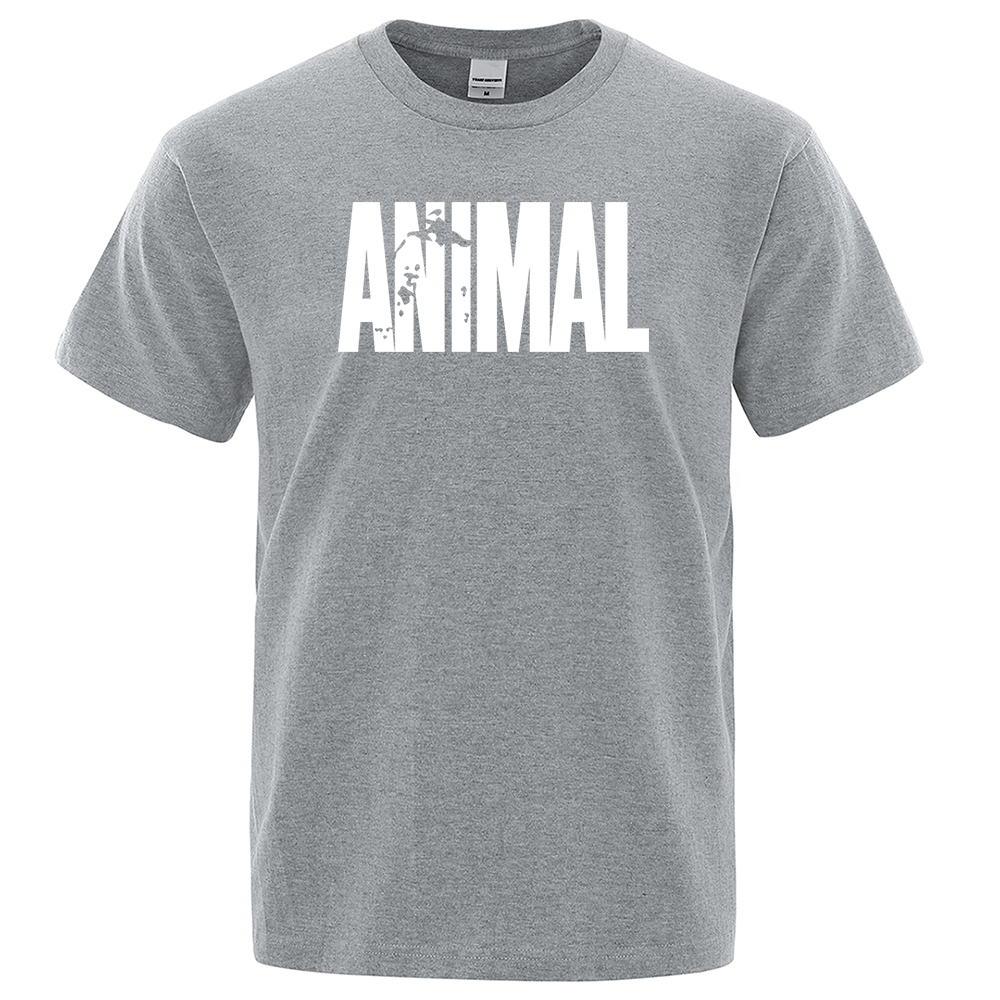 アジアサイズファッションアニマルレタープリントメンズTシャツ - Street Fashion Asian Men のレビューと価格