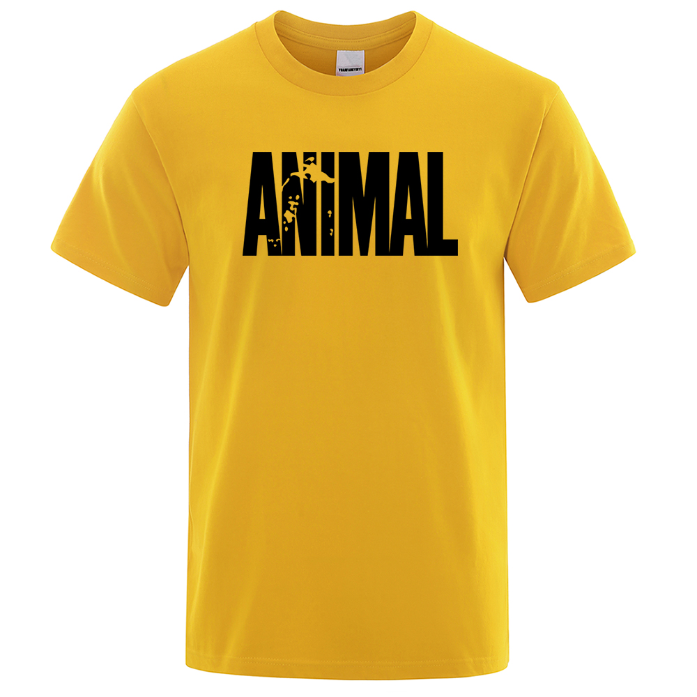 アジアサイズファッションアニマルレタープリントメンズTシャツ - Street Fashion Asian Men のレビューと価格