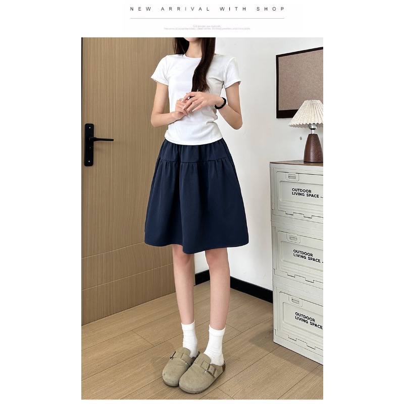 和風夏セクシー女性ハイウエストAラインストリート女性無地服ミ - Japanese Street Fashion Female のレビューと価格