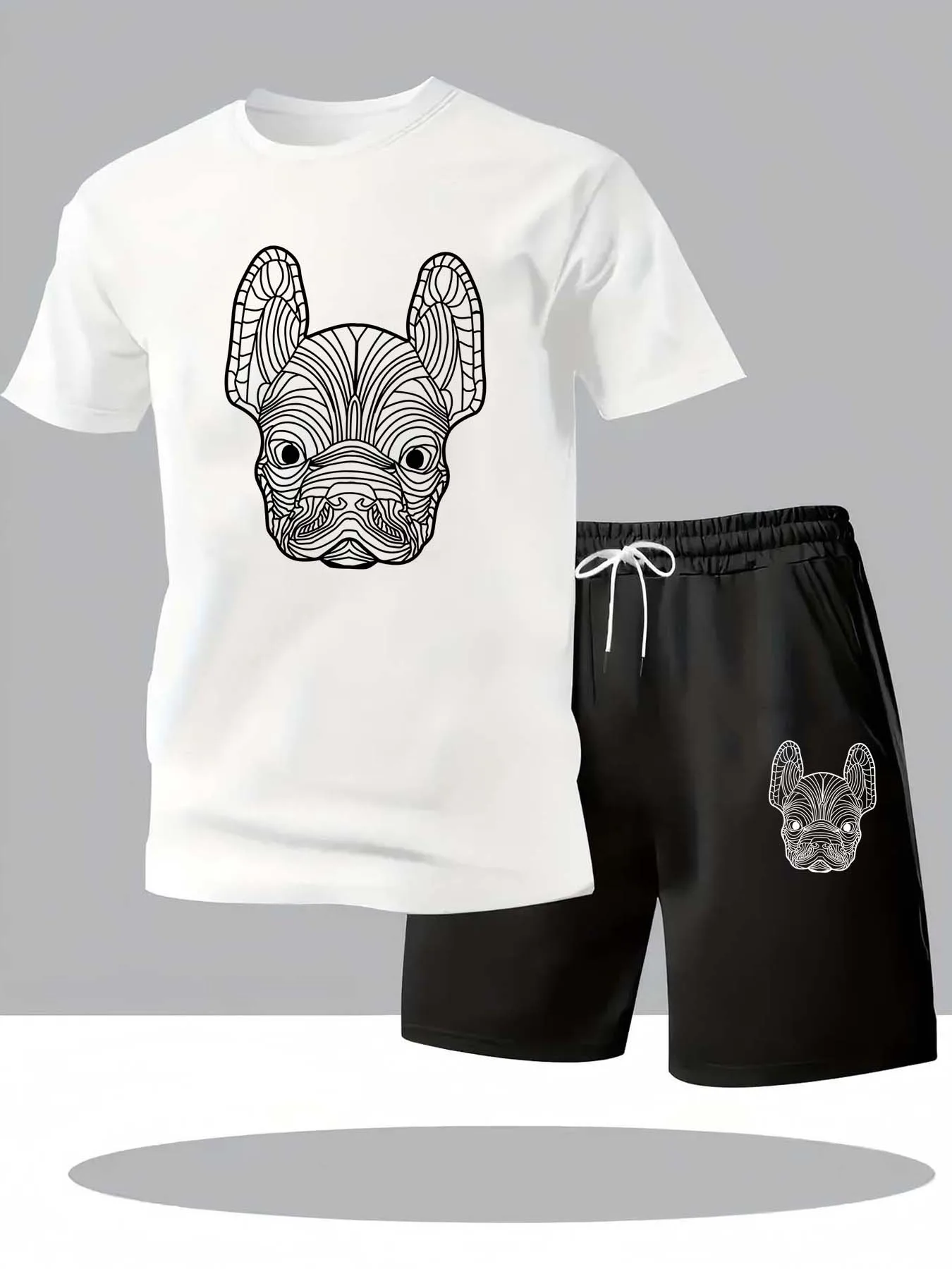 夏のメンズ速乾カジュアル半袖Tシャツとショートパンツセットシ - Street Fashion Clothing のレビューと価格