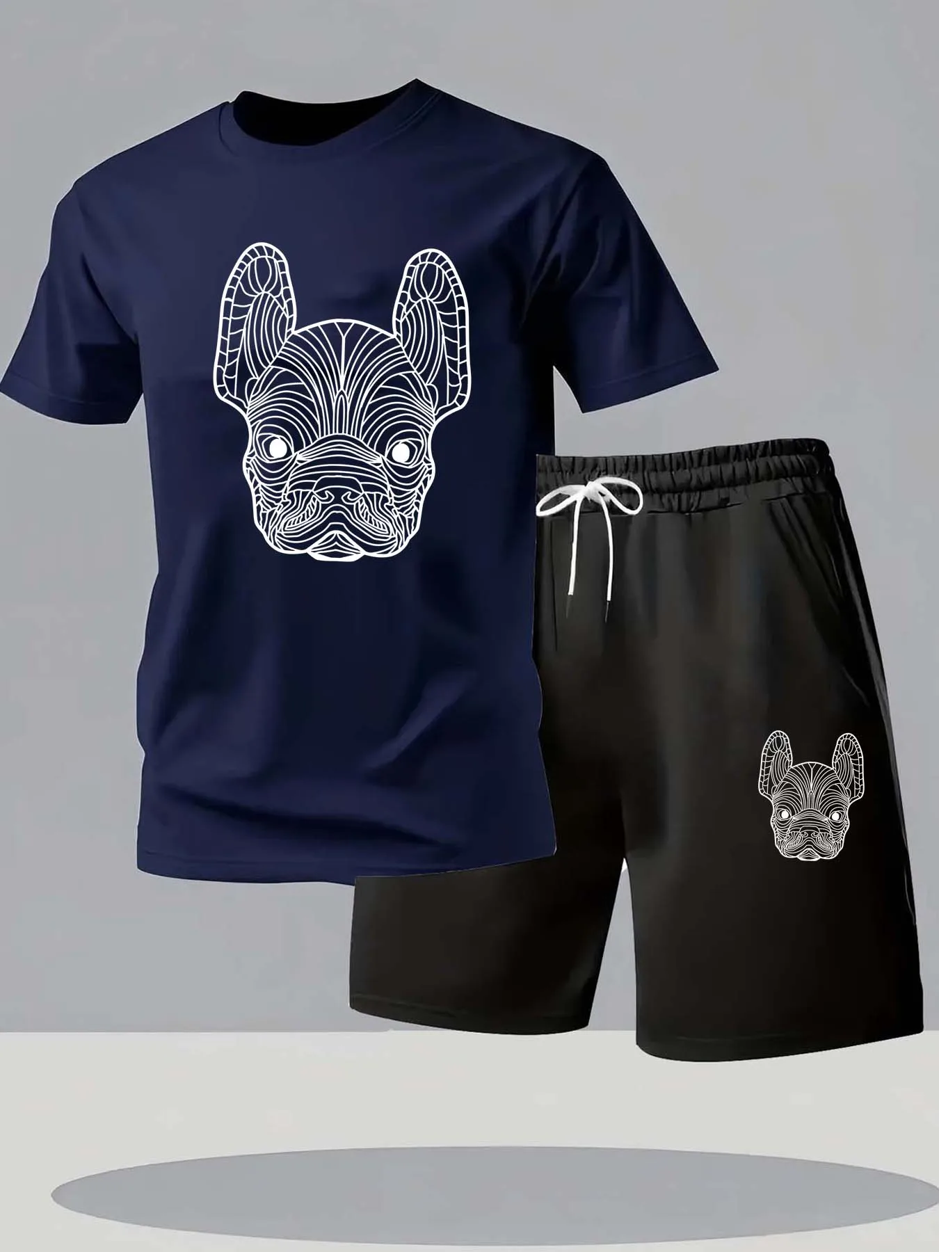 夏のメンズ速乾カジュアル半袖Tシャツとショートパンツセットシ - Street Fashion Clothing のレビューと価格