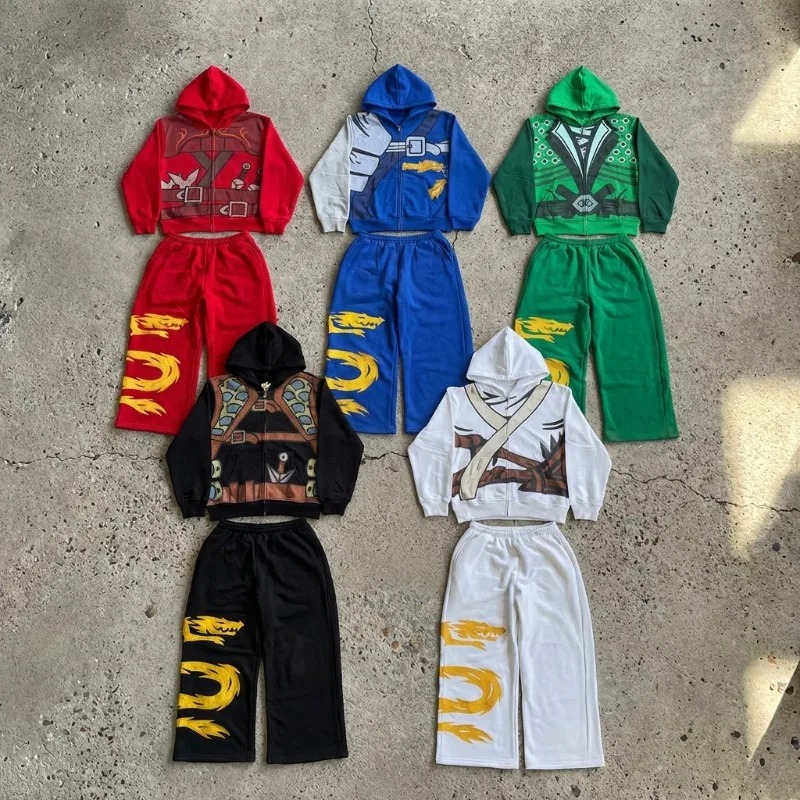 忍者戦士アーマーフーディーセット メンズ ドラゴングラフィッ - Street Fashion Male のレビューと価格