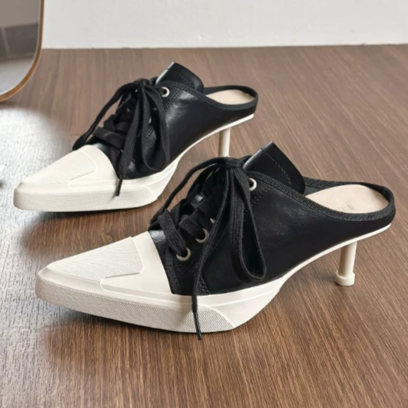 ファッションミックスカラーポインテッドトゥハイヒール女性ユニ - Street Fashion Brands のレビューと価格