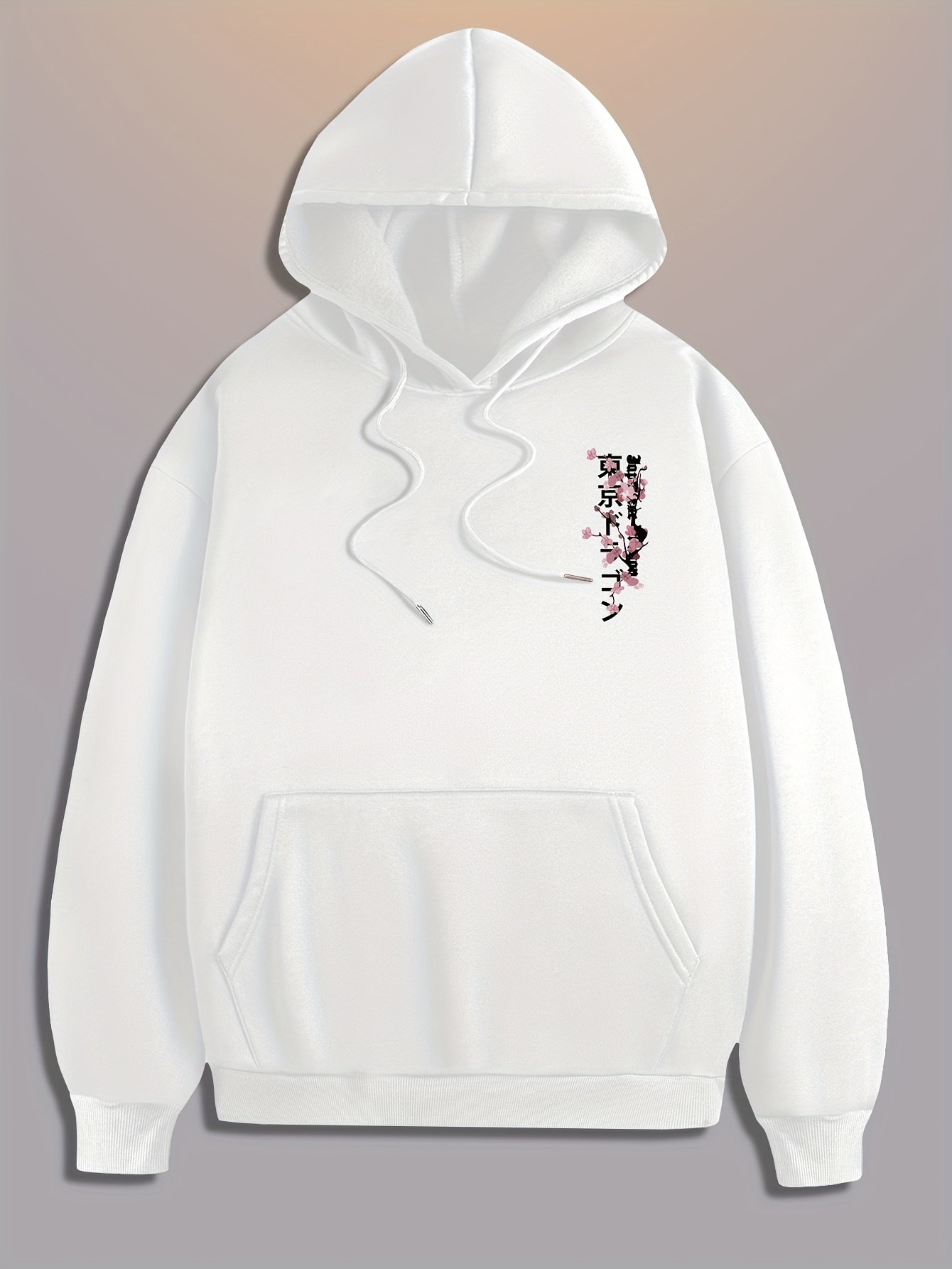 メンズヒップホップスポーツパーカー美的日本龍桜柄プリントレト - Street Fashion Asian Men のレビューと価格